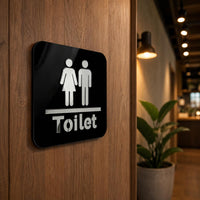 Men and Women Bathroom Sign Even Acrylic Restroom Sign Flat