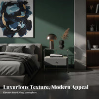 C-Shaped Drawer Unit Modernist aesthetic Nightstand InstallationNo Assembly Required for Small Spaces