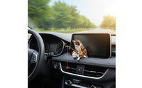 Fishing Cat Figurine Adorable Car Dashboard Cat Artistic Adornment Resin Kitten Statue for Air Vent