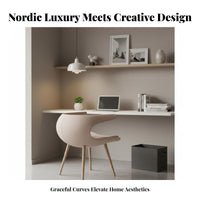 Nordic aesthetic Upholstered Shell Chair Designer Inspired Indoor Seating Minimalist Aesthetic Ergonomic Design for Interior Designers, Business Owners, Living Room, Home Office, Apartment, Bedroom