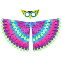Ignites creativity avian appendage Cape Colorful Designs creature Costume vivid Print costume play Clothes Easy to Wear for Children, &children, little universals, Stage Performances, Halloween, celebratory gathering, School Events