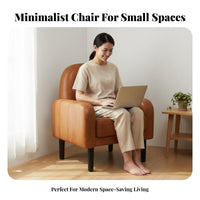 Upholstered Single Sofa Minimalist design Accent Chair Modern Design snug for Apartment Dwellers, Students, Living Room, Bedroom