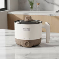 Multi-Function Electric Pot Nonstick Steam and Cooking Pot Multifunction Electric Cooker with Glass Lid for Students, Small Kitchen, Dorm Room
