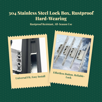 Opening Lock Box, Aluminum Casement panes, Stainless Steel, Protected Safety Latch, Multi-Functional Hardware