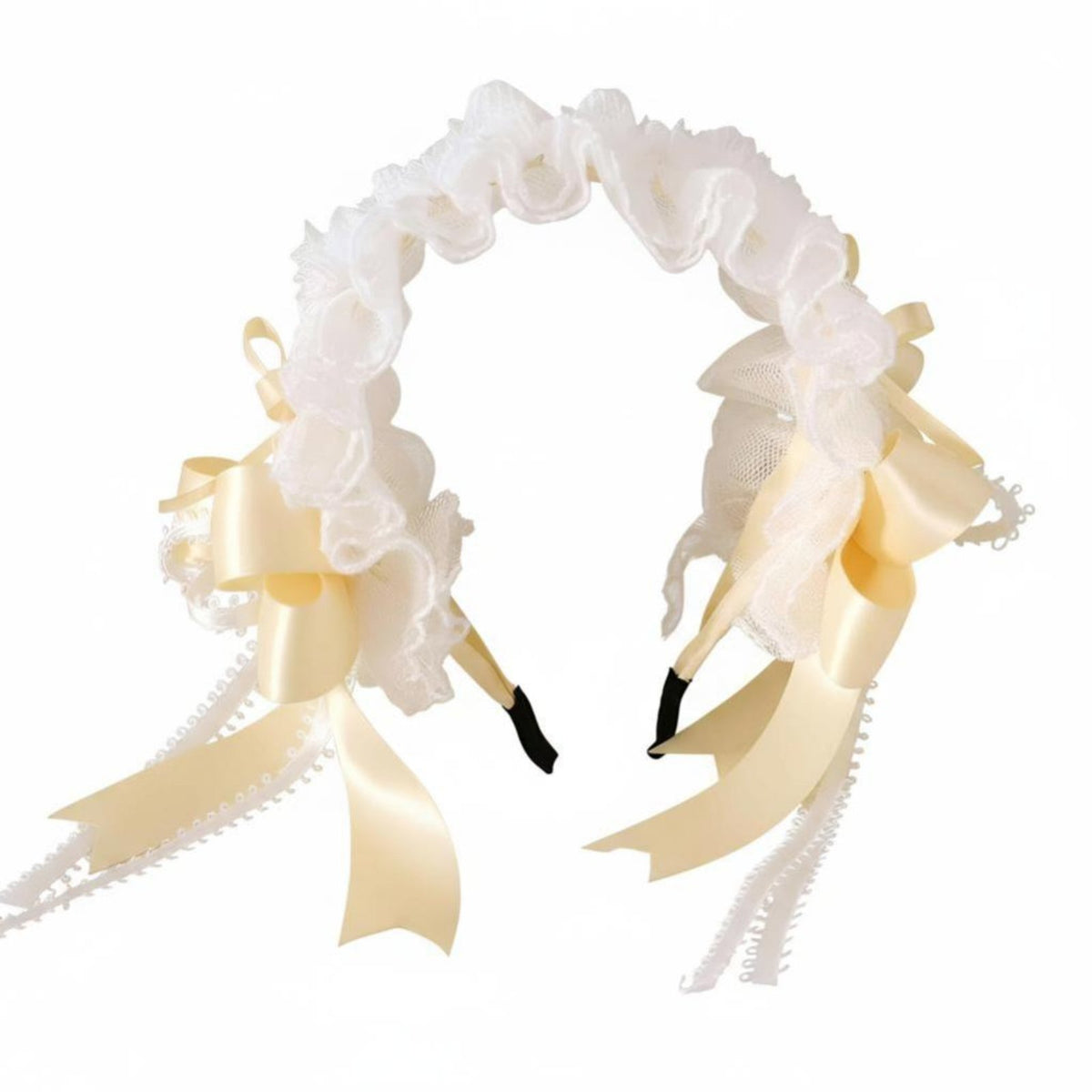 Romantic Ballet Headband, Lace Silk Hair Clip, Sweet Feather Mini Hat, Children's Accessory