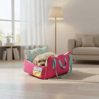 3-in-1 Pet Carrier Bag Hand Carry Dog Booster Seat Soft Padded for Cats