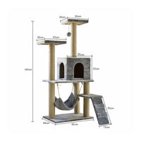 Multi-Level Feline Tree Hanging Feline Sling Pet Furniture Stable