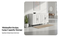 European design Multi-Door Shoe Cabinet Large Capacity Entryway Organizer Space-Saving Design Storage Furniture Adjustable Shelves for Families, Homeowners, Apartment Dwellers, Hallway, Balcony, Living Room, Bedroom