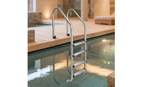 Pool Ladder with Handrails Stainless Steel Pool Ladder with Handrail 4-Step for Backyard Pools