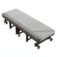 Foldable Rest Bed Upholstered Folding Sleeping Cot Portable for Office
