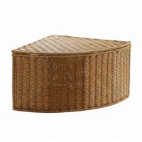 Space-Saving Imitation Rattan Corner Basket Large Capacity Triangle Corner Basket Multipurpose for Closet