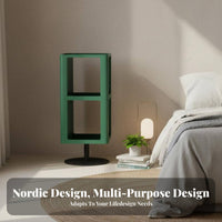 Rotating Storage Table Multi-Functional Design Rotating Cube End Table