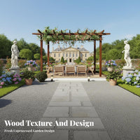 Freestanding Wooden Pergola Weather-Resistant Antique Design Garden Arbor Easy Assembly Garden Grape Trellis for Gardeners, Courtyard