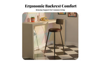 Lowspine High Chair Mechanical Design Bar Stool With Spinerest Retro Design for Business Owners, Adults, Cafe, Restaurant