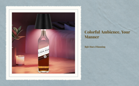 RGB LED bottle lamp, press control