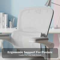 Reclining Mesh Chair with Footrest Ergonomic Design Office Furniture for Bedroom
