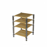 High-Fidelity Audio Stand Shock Absorption Vibration Dampening Rack 304 Stainless Steel Pillars Multi-Tier Amplifier Rack for Audiophiles