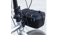 Easy to Install Folding Bike Handlebar Bag Compact Storage Hard Shell Front Bag Zipper Closure Transport Gear Wear-Resistant for Commuting
