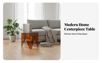 Sofa Side Table Space-Saving Waterfall Side Table Modern Design for Home Office