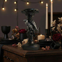 Tabletop Candlestick Stable Candlestick with Candle Plate Artistic for Halloween