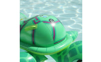 Heavy-Duty Handles Green Turtle Pool Lounger Sturdy PVC Material Inflatable Turtle Inflatable Lounger Large Size for Adults