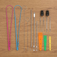 16 Pieces Drawstring Threader Tool Set Portable Bodkin Slim for Sewing, Crafters