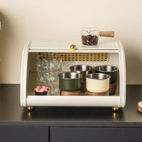 Desktop Storage Box Decorative Woven-Front Storage Box Lid Design