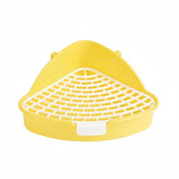 Small Pet Toilet Box Anti-Tip Guinea Pig Corner Toilet Pet Corner Litter Pan Detachable Design Small Pet Potty Removable Grate