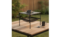 Compact Camping Table with Mesh Layer Quick Setup Foldable Camping Table Long-Lasting Furniture Stable for Campers, Hikers, Picnics