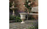 Roman Column Planter Ornate Design Plant Pot Weathered Look for Entryway