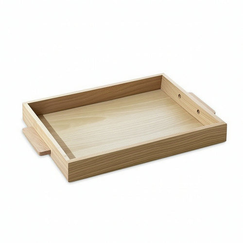 Beech Wood Tray Solid Wooden Tray Activity Tray Sorting Tray with Smooth Surface Easy to Carry and Lightweight Suitable for Children Play Classroom