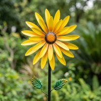 Solar Wind Spinner Outdoor Metal Garden Windmills Layer Decor with Stake, 160cm Tall Patio Yard Sculpture