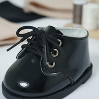 20cm Doll Footwear PU Leather Glossy Lace Design for Playtime