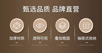 抽屉式桌面收纳盒亚克力盒子化妆品置物架办公书桌防尘小杂物整理