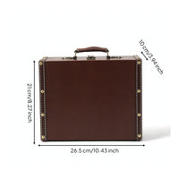 Suitcase Storage Box Textured Mini Suitcase Vintage Storage Box Compact Sturdy for Home Decor, Photography