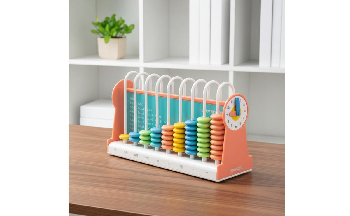 Cognitive Development 9-Row Counting Frame Hands-On Learning Children's Abacus Improves Hand-Eye Coordination Preschool Math Toy Develops Fine Movement Skills for Preschoolers, Kindergarteners, Classroom, Homeschooling