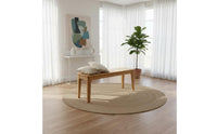 Multi-Person Seating Solid Wood Dining Bench Rounded Corners Nordic Design End of Bed Bench Household Furniture for Bedroom