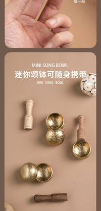 Nepal Mini Singing Bowl Sanskrit Sound Bowl Yoga Meditation Sound Bowl Copper Qing Meditation Healing Copper Bowl Decoration