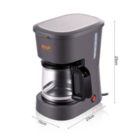750 Ml Countertop Pour-over Coffee Brewer Keep-Warm Plate Coffee Brewer with Glass Carafe Reusable Filter Small Appliance