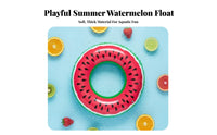 High Buoyancy Fruit Design Swim Circle Long-Lasting PVC Material Fruit Design Pool Inflatable Heavy Duty Watermelon Swim Circle Portable for Children, Adults, Beach, Water Party