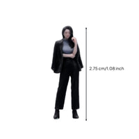 Artisanal Resin Figurine Colored Miniature Woman Figurine Small