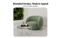3 Pieces Shell Armchair and Table Set Light Luxury Room Furnishing Modern and design Textured Upholstery for Interior Designers