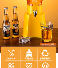 酒吧啤酒桶发光扎啤桶酒吧KTV带龙头3L发光酒炮啤桶饮料桶批发