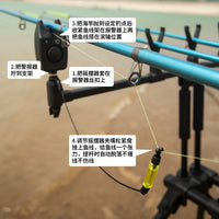 Adjustable Telescopic Fishing Rod Holder for European Carp Fishing, All-Terrain, Aluminum Alloy, Foldable, with Alarm