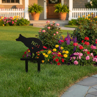 No Dog Waste Yard Sign Weatherproof Metal Dog Waste Sign for Garden