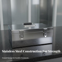 doubleHasp Steel Chest Confidential Storage Document Safe Resistant for Bank