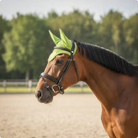 Ear Bonnet with Ruffled Edge Piped Horse Ear Bonnet Suitable fit Tack for Equestrian Training
