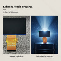 Projector LCD Panel, 1080p High Resolution, Compatible with QY45018FOG-01-A, 101.5x63mm clear