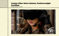 Carbon fiber half helmet