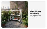 Tiered Flower Ladder unattachedstanding Multi-Tier Ladder Stand Space-Saving for Patio